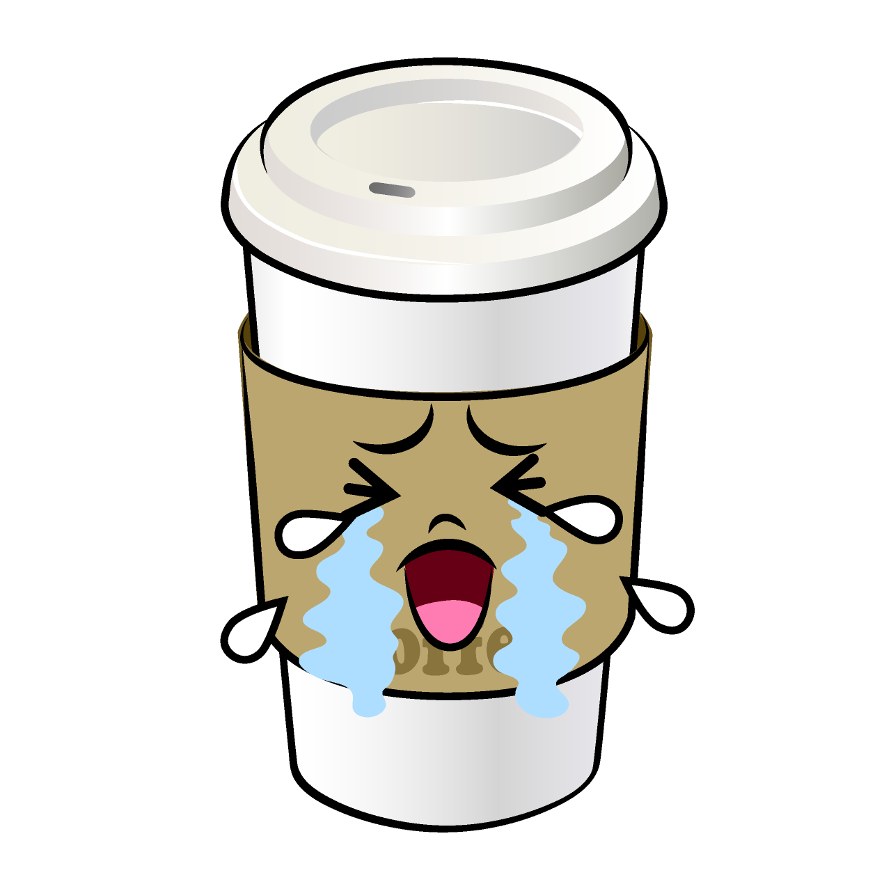 Crying Paper Cup Coffee