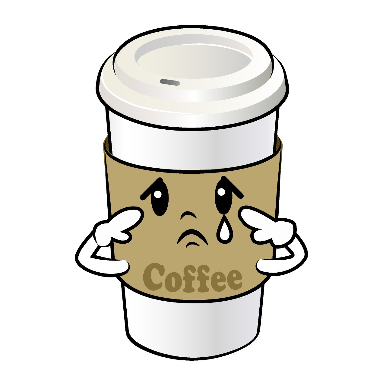 Sad Paper Cup Coffee