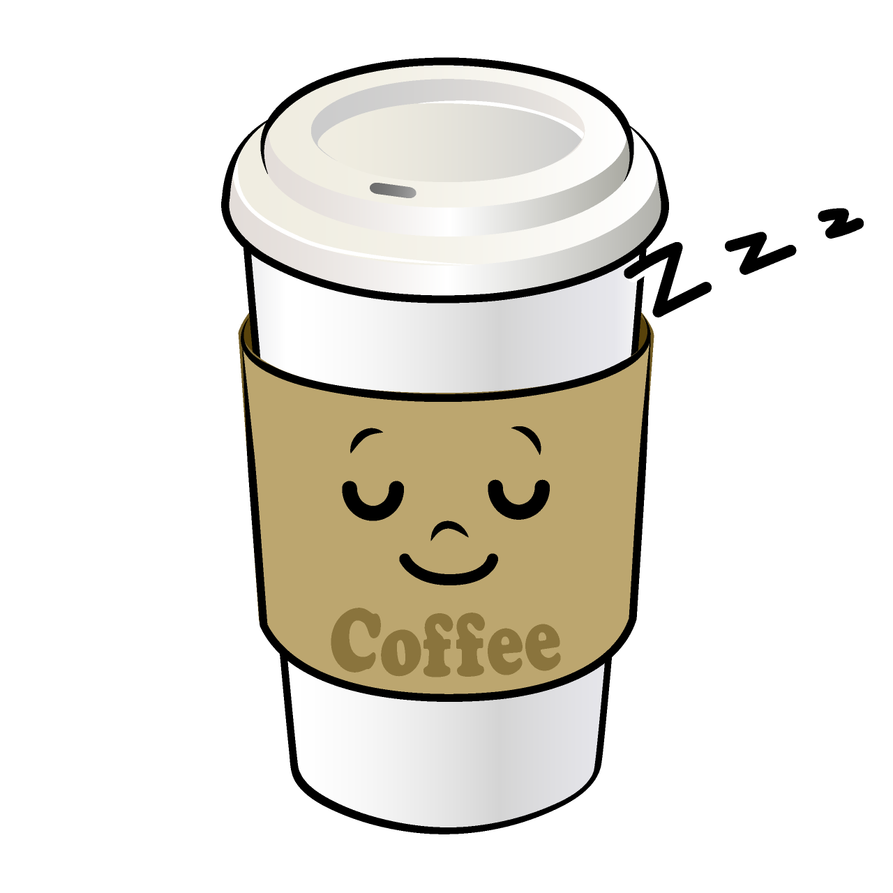 Sleeping Paper Cup Coffee