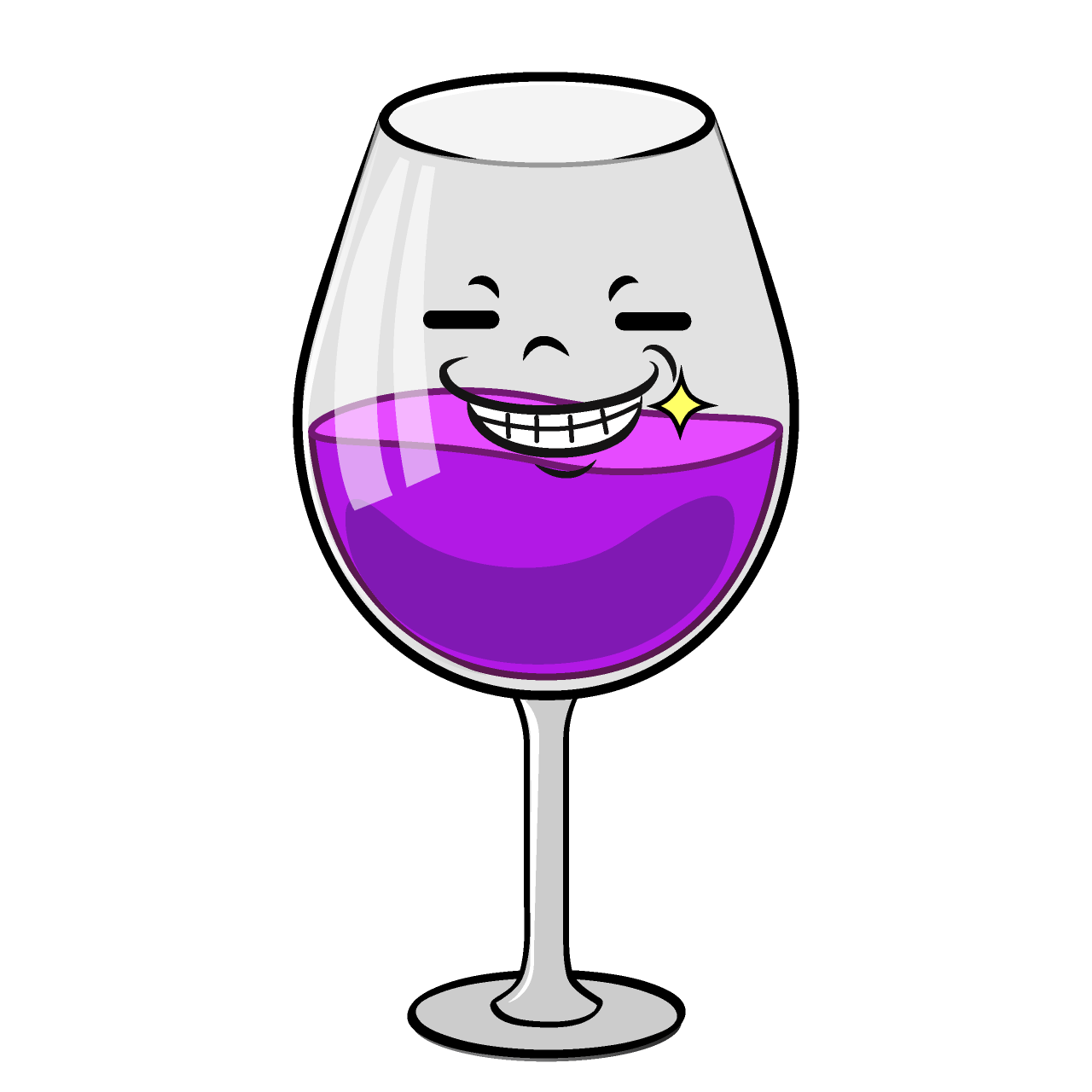 Grinning Wine Glass