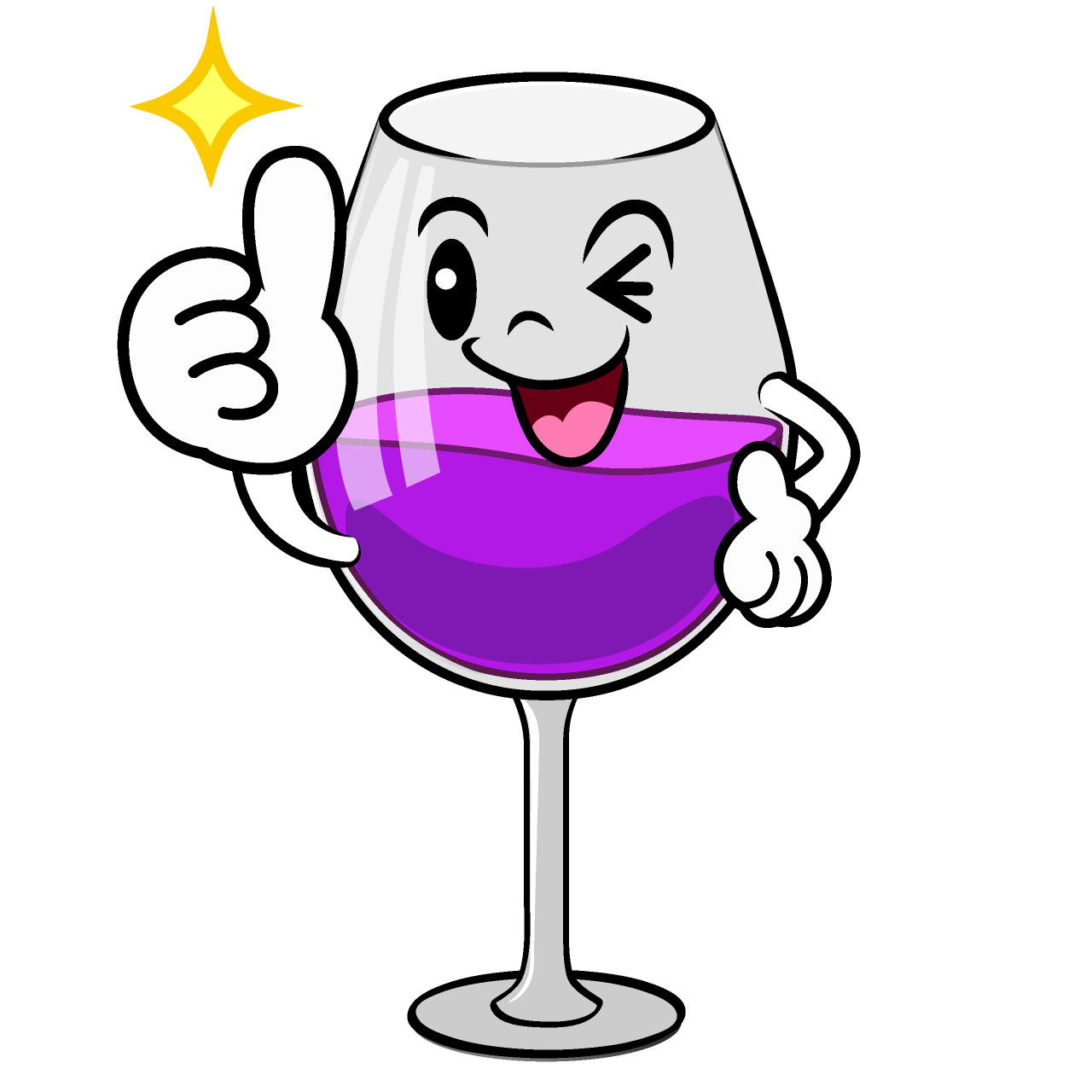 Thumbs-up Wine Glass