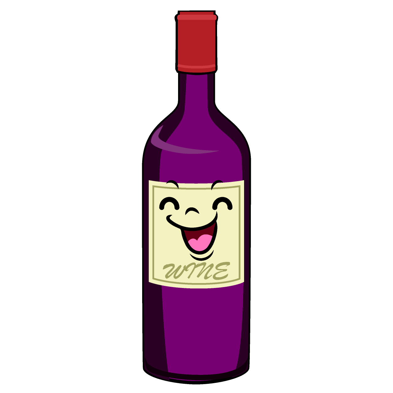 Smiling Wine Bottle