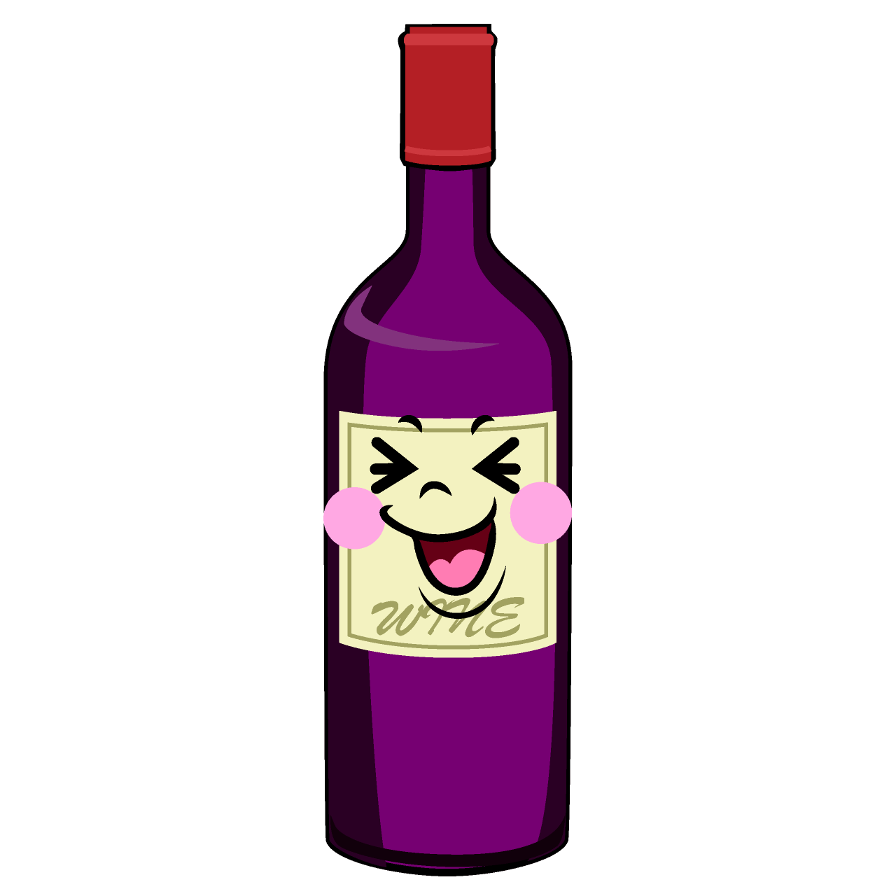 Laughing Wine Bottle