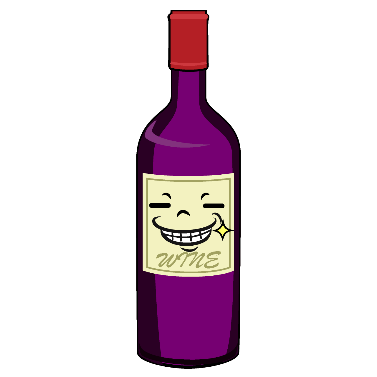 Grinning Wine Bottle