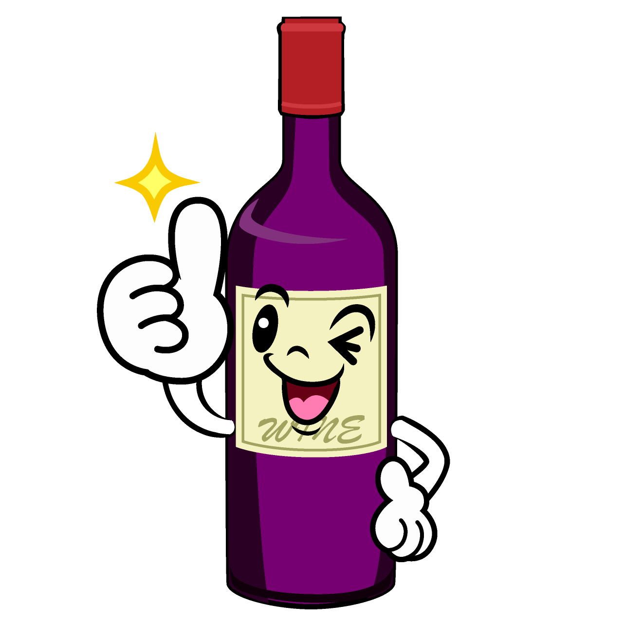 Thumbs-up Wine Bottle