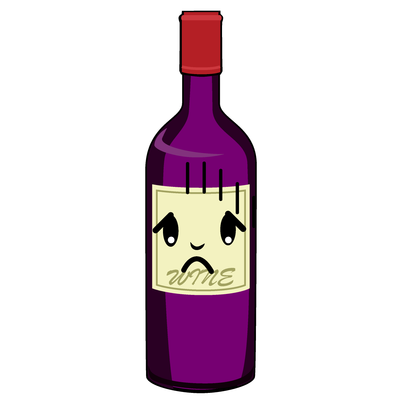 Depressed Wine Bottle