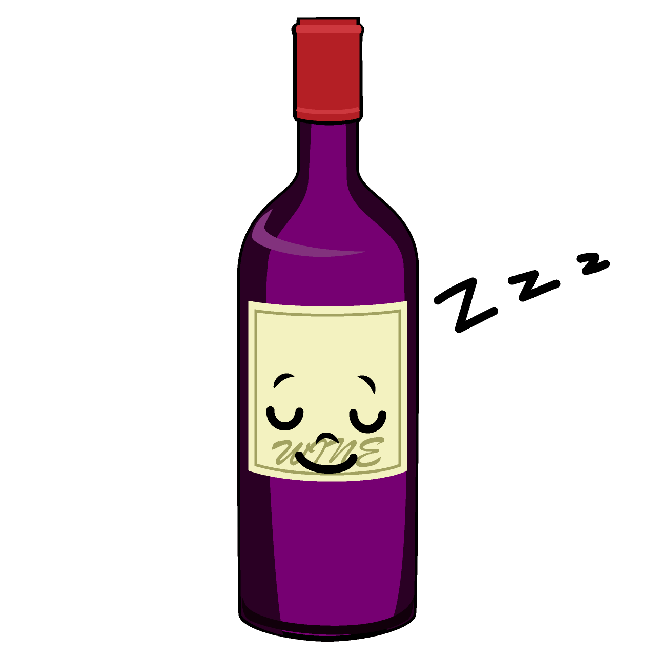 Sleeping Wine Bottle