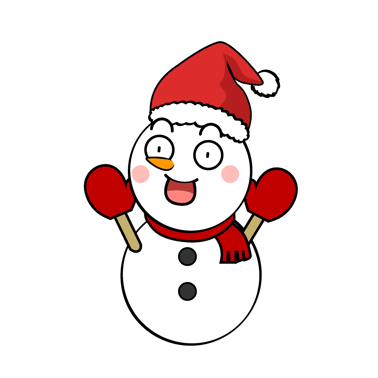 驚くクリスマス雪だるま