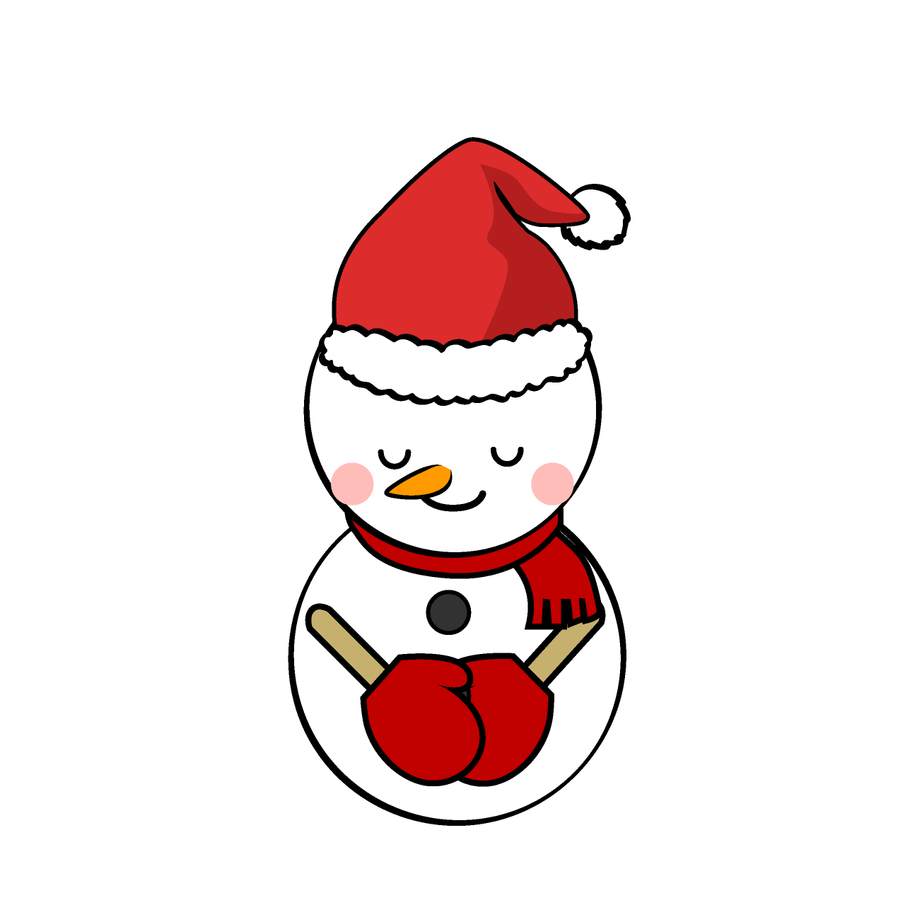 かっこいいクリスマス雪だるま