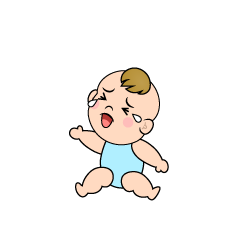 泣く男の子の赤ちゃん