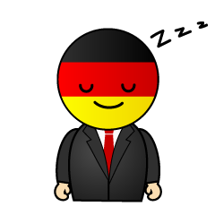 寝るドイツ人