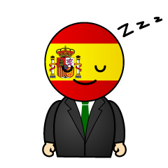 寝るスペイン人