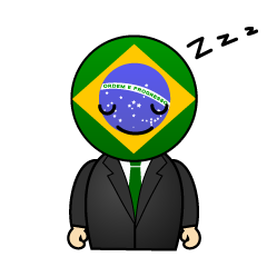 寝るブラジル人