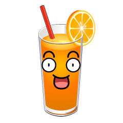 驚くオレンジジュース