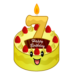 ７歳の誕生日ケーキ