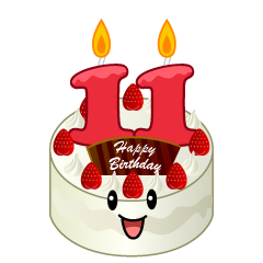 11歳の誕生日ケーキ