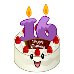 16歳の誕生日ケーキ