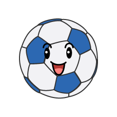 笑顔のサッカーボール
