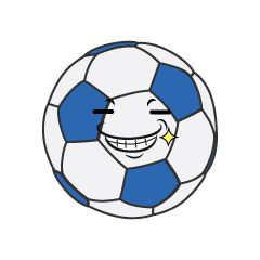 かわいい悲しいサッカーボールのイラスト素材 Illustcute