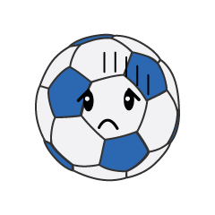 落ち込むサッカーボール