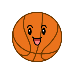 笑顔のバスケットボール