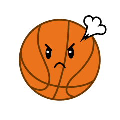 怒るバスケットボール