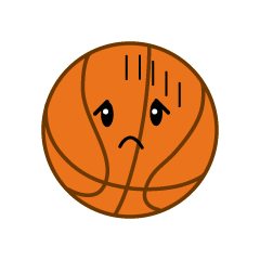 落ち込むバスケットボール