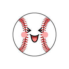 笑う野球ボール