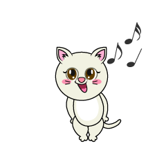 歌う女の子猫