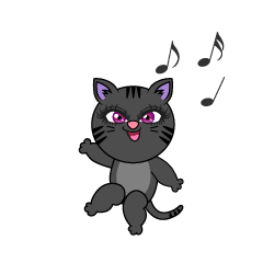 踊る黒猫