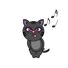 歌う黒猫