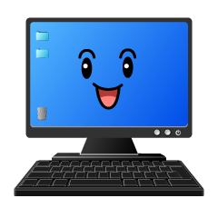 笑顔のコンピュータ