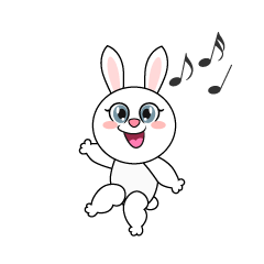 踊るウサギ