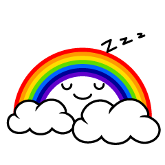 寝る虹