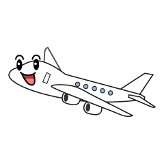 笑顔の飛行機