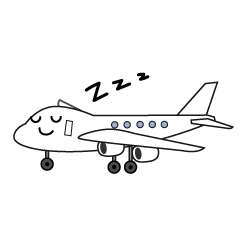 寝る飛行機