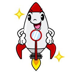 かわいいいいね のロケットのイラスト素材 Illustcute