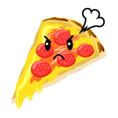 怒るピザ