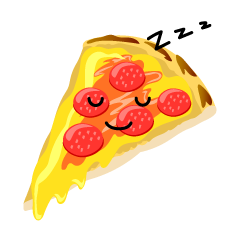 寝るピザ