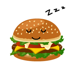 寝るハンバーガー