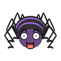 驚く蜘蛛