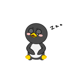 寝るペンギン
