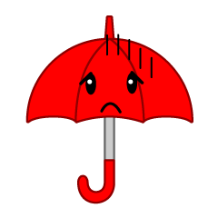 落ち込む傘