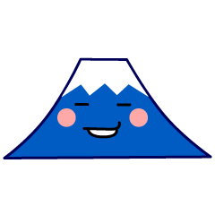 ニヤリと笑う富士山