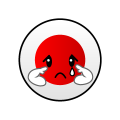 悲しい日本国旗（丸型）