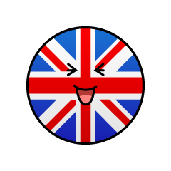 笑うイギリス国旗（丸型）