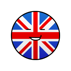 ニヤリと笑うイギリス国旗（丸型）