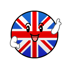 指差しイギリス国旗（丸型）