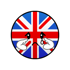悲しいイギリス国旗（丸型）