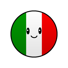 イタリア国旗（丸型）